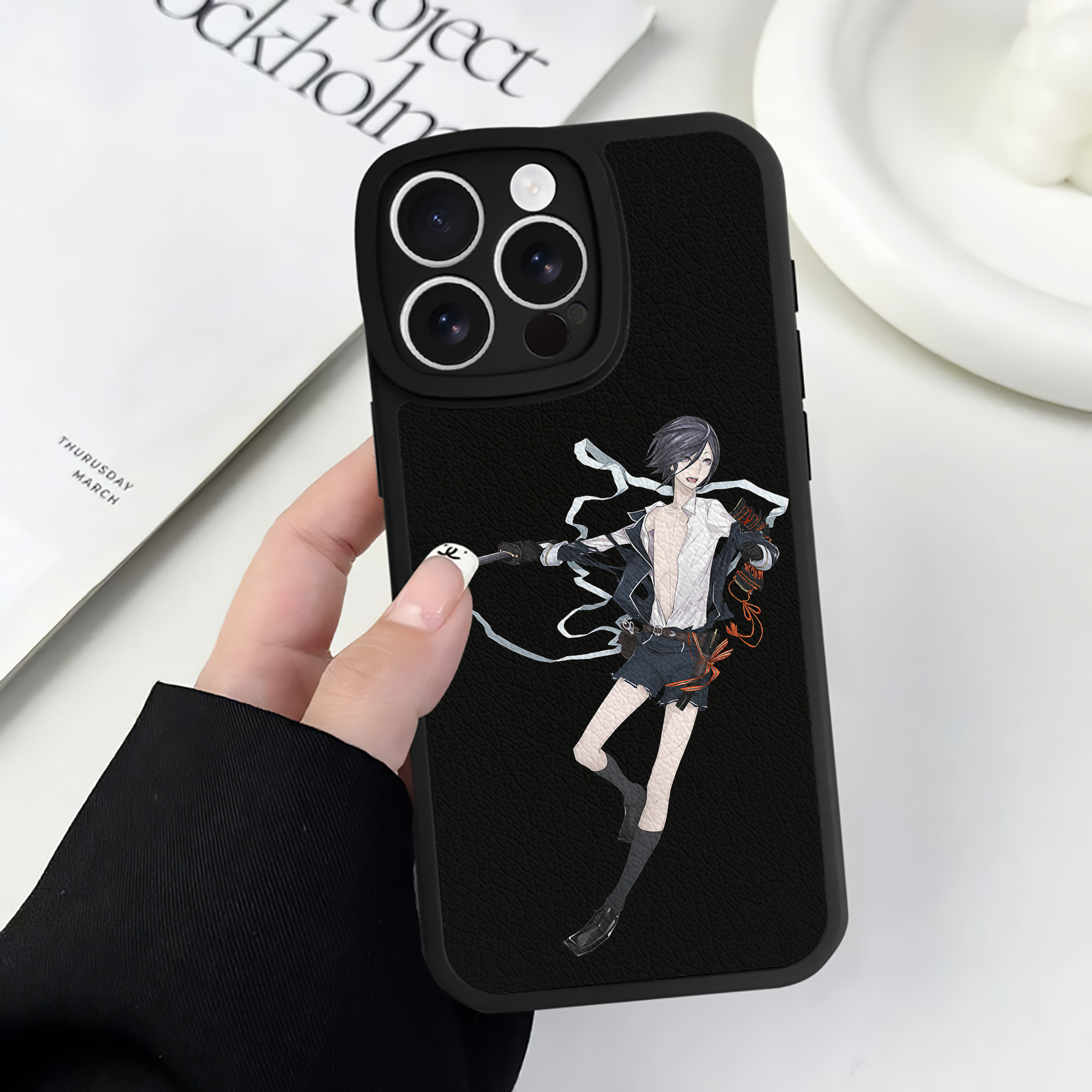 （画像用） 刀剣乱舞 Touken Ranbu 【iPhone 16シリーズ対応】シリコンスマホケース（レザー調） 材質：シリコン